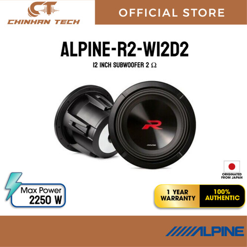 ALPINE R2-W12D2  R Series 12" Subwoofer with Dual 2-Ohm Voice Coils Woofer