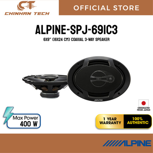 ALPINE SPJ-691C3 6X9" (16X24 CM) COAXIAL 3-WAY SPEAKER