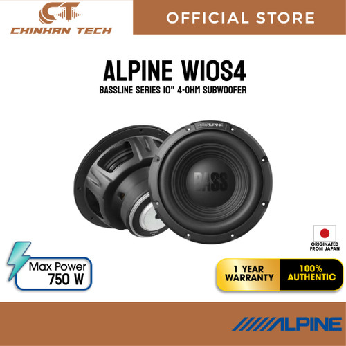 ALPINE W10S4 Bass Line Series 10" 4-ohm subwoofer