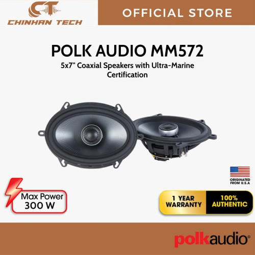 Polk Audio MM572  5x7" Coaxial Speakers with Ultra-Marine Certification