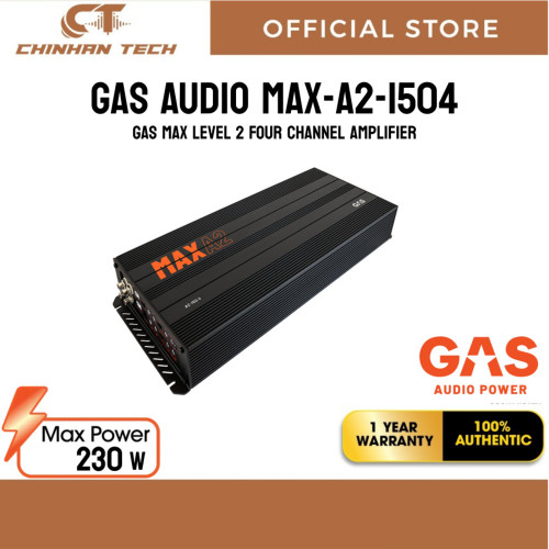 GAS Audio MAX A2-150.4  GAS MAX Level 2 Four Channel amplifier