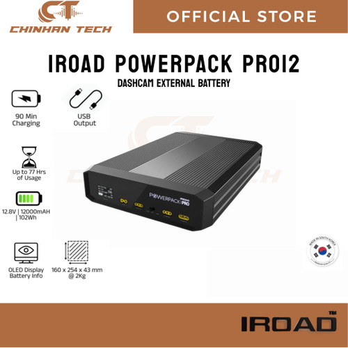 IROAD POWERPACK PRO12 DASHCAM EXTERNAL BATTERY
