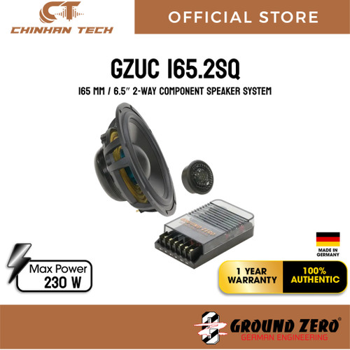 GZUC 165.2SQ 165 mm / 6.5″ 2-way component speaker system