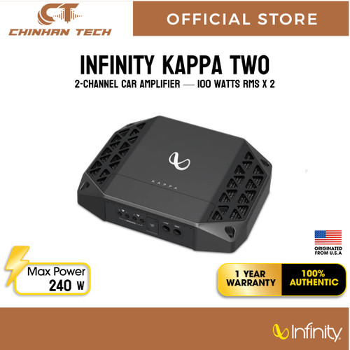 Infinity Kappa Two 2-channel car amplifier — 100 watts RMS x 2