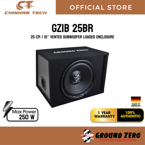 GZIB 25BR 25 cm / 10″ vented subwoofer loaded enclosure