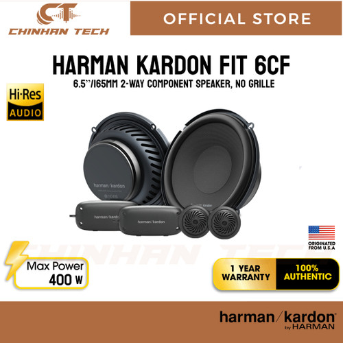Harman Kardon FIT 6CF 6.5”/165mm 2-Way Component Speaker, NO GRILLE