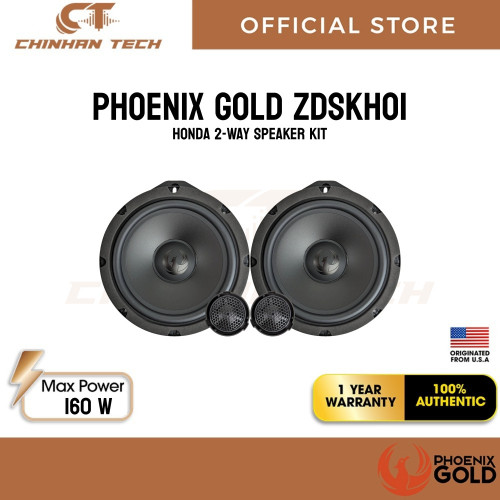 Phoenix Gold ZDSKHO1 ZD Series 6.5inch Plug & Play Honda 2-Way Component Car Speaker System