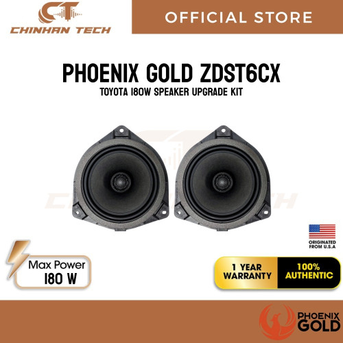 Phoenix Gold ZDST6CX High-Quality 6.5-inch speaker upgrade kit for a variety of different Toyota models (For specific models please view vehicle applications)