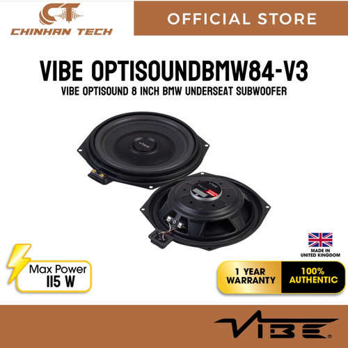 VIBE OPTISOUNDBMW84-V3: VIBE OPTISOUND 8 inch BMW Underseat Subwoofer