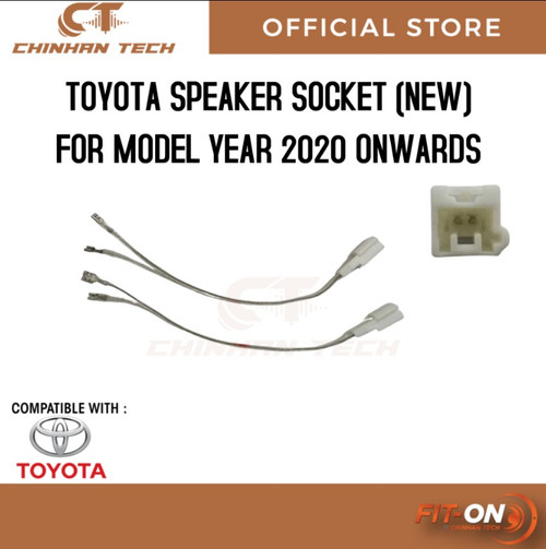 New Toyota Car Speaker Socket Harness Adapter Year 2020 and above model Plug & Play [1 Pair]