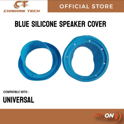 2 PCS [1 Pair] Soft Silicone Waterproof Cover 6.5" Speaker Cover Protection Cover Shockproof Blue