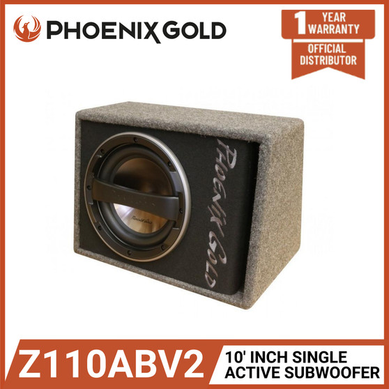 Phoenix Gold Z110ABV2 - 10' SINGLE ACTIVE SUBWOOFER