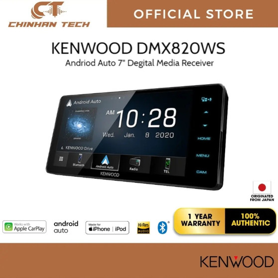 Kenwood DMX820WS Andriod Auto 7" Degital Media Receiver
