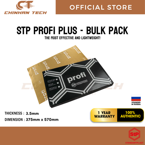 STP PROFI PLUS - Car Soundproof Noise Cancelling Sound Deadening Heat Reduction  [1 Box]