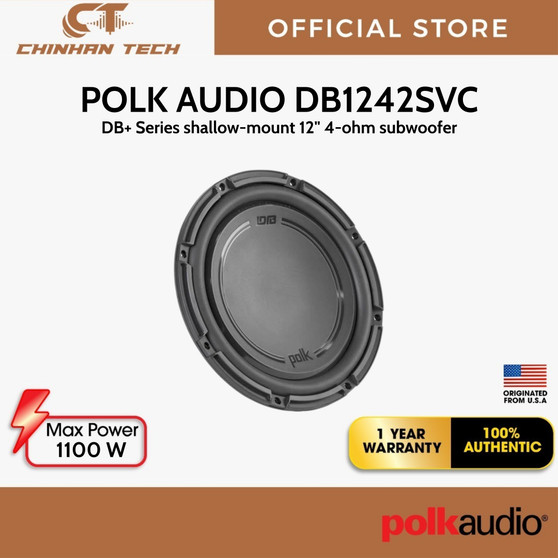 Polk Audio DB 1242 SVC DB+  Series shallow-mount 12" 4-ohm subwoofer