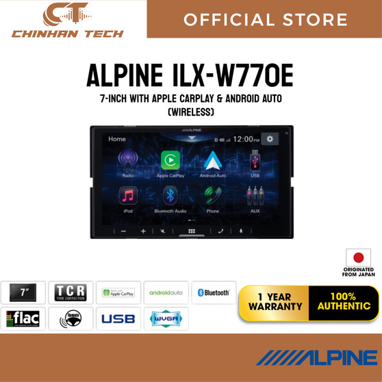 ALPINE ILX-W770E 7-inch with Apple CarPlay & Android Auto (Wireless)
