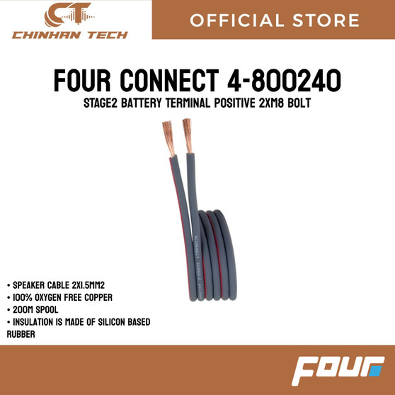 FOUR Connect 4-800240 STAGE2 OFC speaker cable 2x1.5mm2, 200m