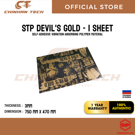 STP Devil's Gold self-adhesive vibration-absorbing polymer material - 1 Sheet