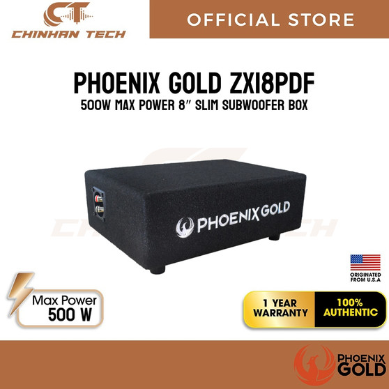 Phoenix Gold ZX18PDF 500W Max Power 8″ Slim Subwoofer Box
