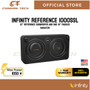 Infinity Reference 1000SSL Reference Series sealed downward-firing enclosure with 10" shallow-mount subwoofer and passive radiator Infinity Reference 1000SSL Reference Series sealed downward-firing enclosure with 10" shallow-mount subwoofer and passive radiator
