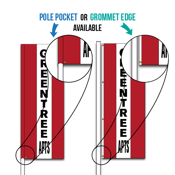 Custom Message Flag - 3'x8' - DBD Sign Solutions