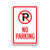 Parking Sign - "No Parking" Circle (12"x18")