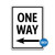 Traffic Sign - "One Way" Left Arrow (18"x24")