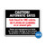 Automatic Gate Sign - "Caution: Gate Timed For One Vehicle" (24"x18")