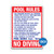 Pool Sign - "Pool Rules" #3 (18"x24")