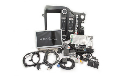 Mustang (15-17') 4'' to 8'' Touchscreen Conversion w/ SYNC 3 — actual kit photograph from Image Stock, screen watermark