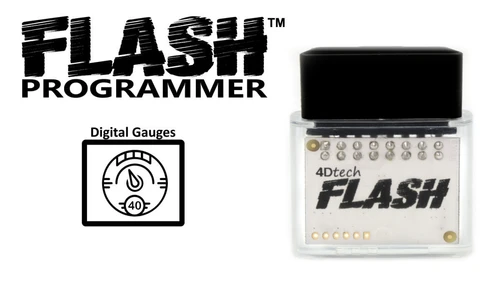 Digital Gauges Programmer — version icon with device pixels from the original FLASH camera photograph