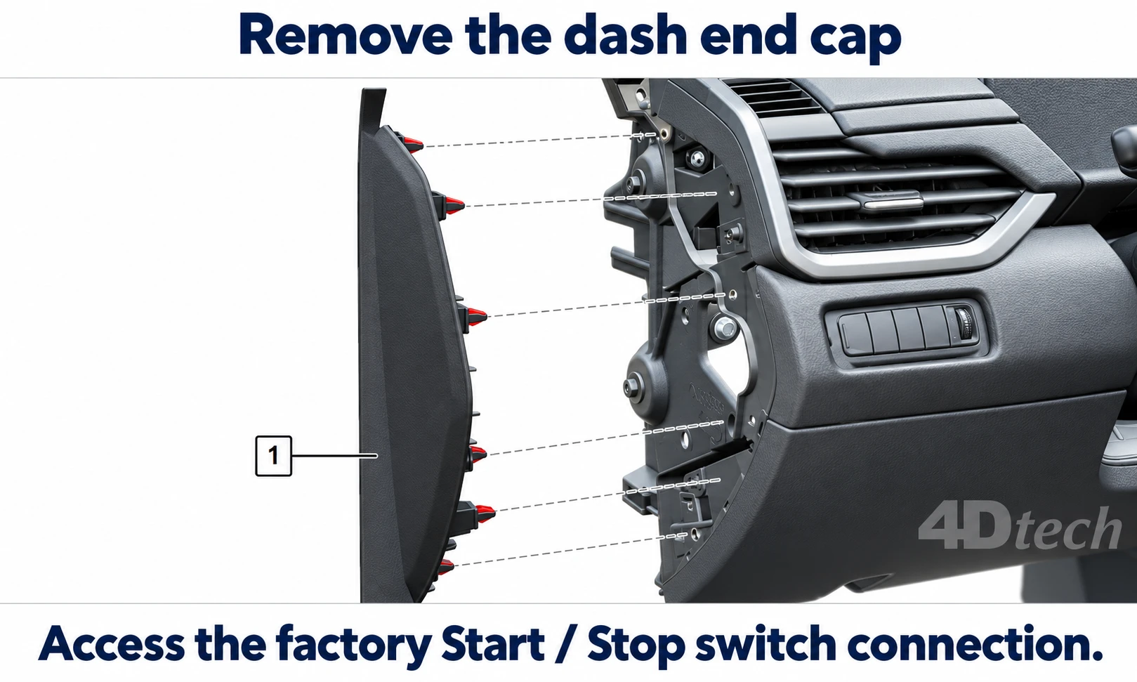 Acadia Start / Stop Eliminator installation reference 1