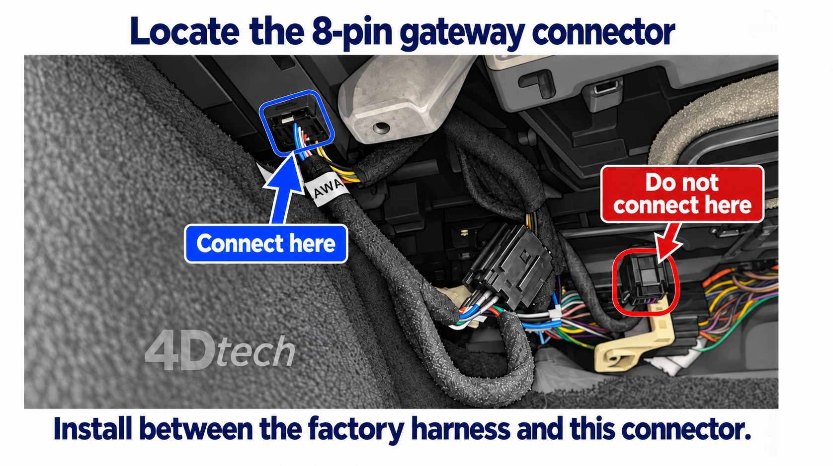 Grand Cherokee and Durango installation: gateway connector