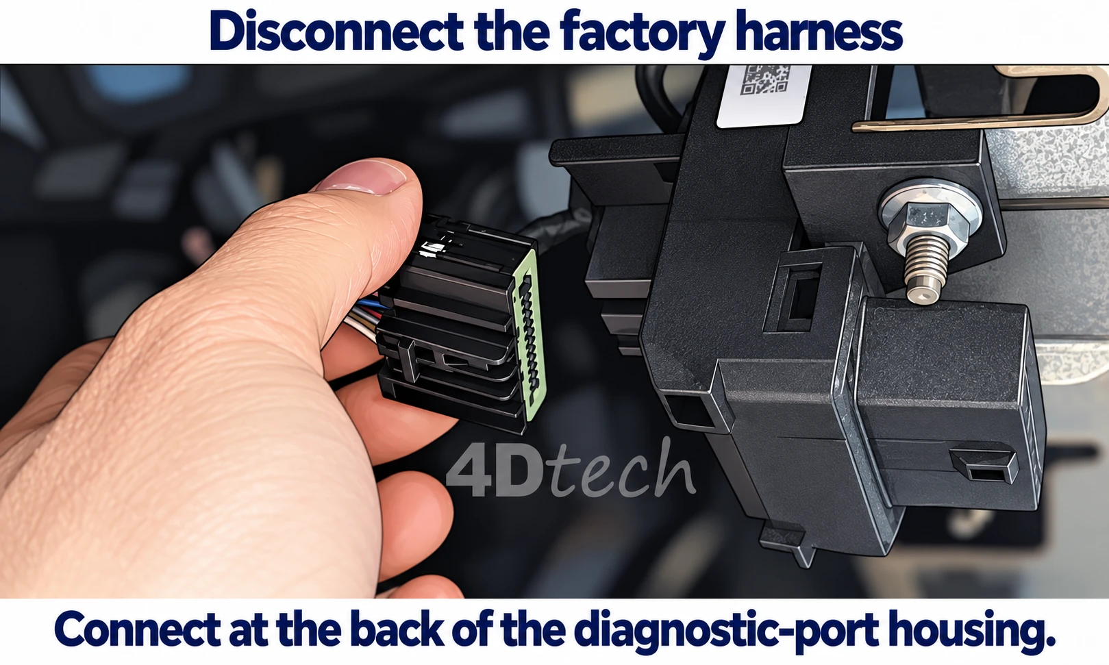 Escape (2020–2022) Start / Stop Eliminator installation: factory harness release