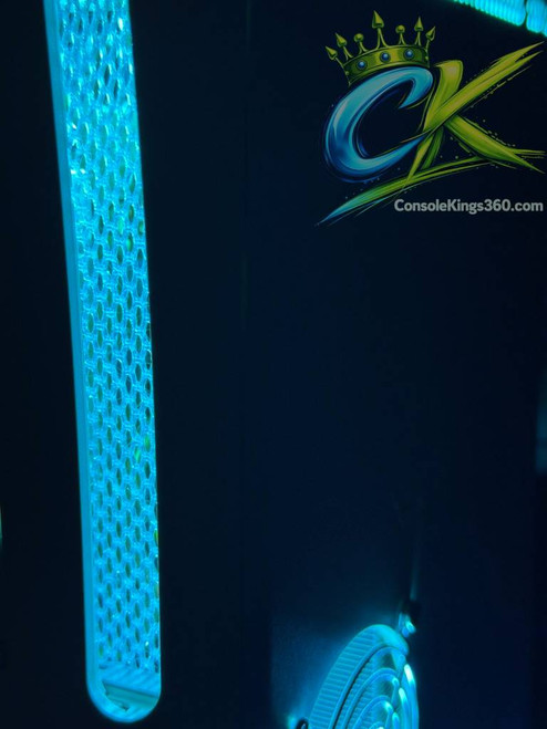 Xbox 360 Phat RGH3 Custom Delete Disc Drive Grill Glows with LEDs Glows in the Dark www.consolekings360.com