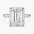 24.73 Carat EMERALD D VS2 Lab Diamond Engagement Ring