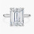 5.86 Carat EMERALD E VS1 Lab Diamond Engagement Ring