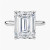 6.85 Carat EMERALD E VVS2 Lab Diamond Engagement Ring