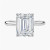 3.78 Carat EMERALD E VVS1 Lab Diamond Engagement Ring