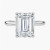 4.57 Carat EMERALD F VS1 Lab Diamond Engagement Ring