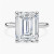 24.28 Carat EMERALD F VVS1 Lab Diamond Engagement Ring