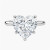 5.07 Carat HEART D VS2 Lab Diamond Engagement Ring