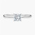 0.31 Carat PRINCESS F VS2 Lab Diamond Engagement Ring