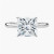 3.27 Carat PRINCESS F VS2 Lab Diamond Engagement Ring