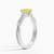 Fancy Vivid Yellow 0.57Ct Diamond Pear Brilliant Engagement Ring with Halo Diamond