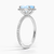 Fancy Intense Blue 5Ct Diamond Oval Cut Engagement Ring with Halo Diamond