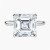 5.05 Carat ASSCHER E VVS2 Lab Diamond Engagement Ring