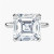 24.43 Carat ASSCHER F VVS1 Lab Diamond Engagement Ring