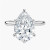 4.76 Carat PEAR D VS2 Lab Diamond Engagement Ring