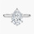 2.57 Carat PEAR E VS1 Lab Diamond Engagement Ring